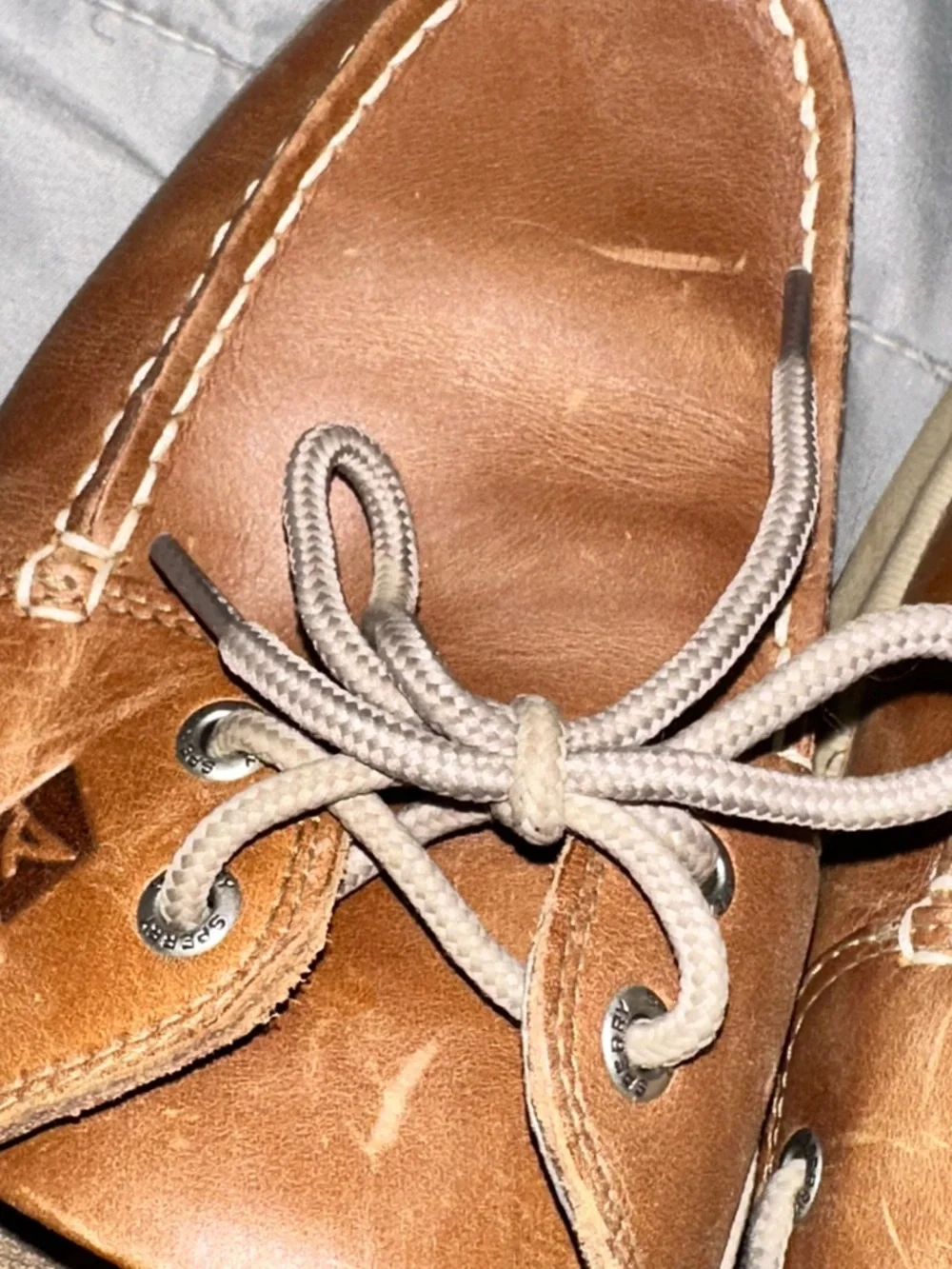 Sperry Top-Sider Surveyor Two Eyed Leather Boat Shoes Men's Sz 12 Classic Preppy